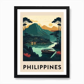 Philippines 5 Vintage Travel Poster Art Print