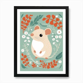 Baby Animal Illustration  Shrew 4 Art Print