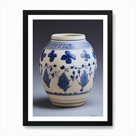 Blue And White Vase.13 Art Print