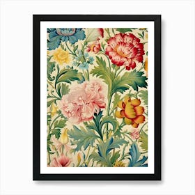 Floral Wallpaper 104 Art Print