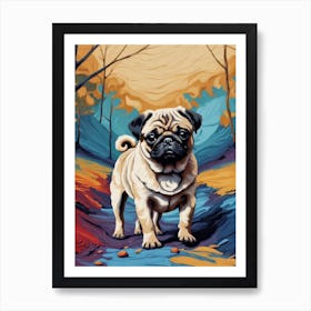 Pug Painting 3 Art Print