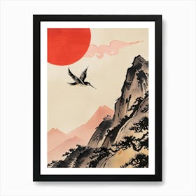 Asian Bird In Flight Art Print