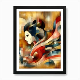 Creative Geisha Illustration 49 Art Print