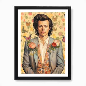 Harry Styles Kitsch Portrait 17 Art Print