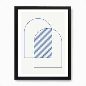 Square And A Triangle Boho Illustration Art Print