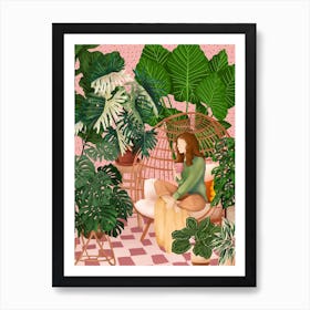 Plants And Coffee 2 Art Print