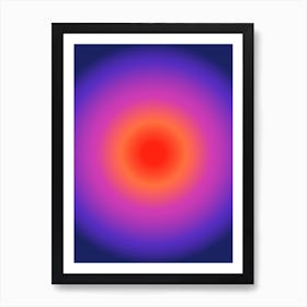 Pink, Orange And Purple Gradient 2 Art Print