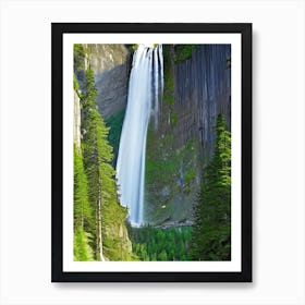 Horsetail Falls, United States Majestic, Beautiful & Classic (2) Art Print