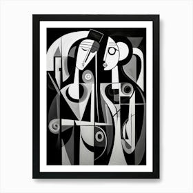 Unity Abstract Black And White 4 Art Print