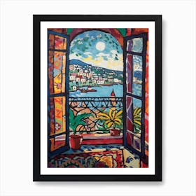 Window View Of Istanbul In The Style Of Fauvist 4 Art Print