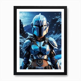 Mandalorian Girl Portrait Art Print