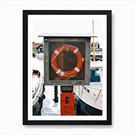Life Buoy In The Harbour of Elburg // The Netherlands // Travel Photography Art Print