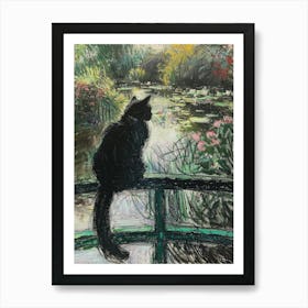 Cat On A Bridge 3 Art Print