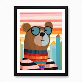 Little Bear 2 Wearing Sunglasses Art Print