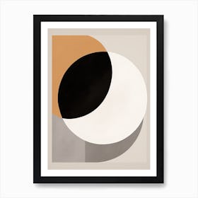 Mid-Century Whispers of Dreams: Beige Reverie Art Print