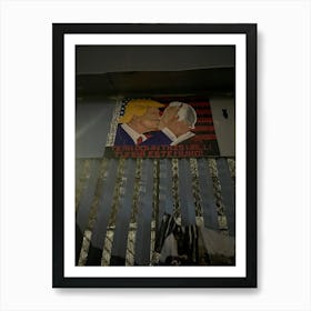 Trump And Obama Kiss Art Print