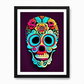 Dead Inspired Skull 3 Pop Art Art Print