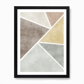 Abstract Triangles In Pastels Art Print