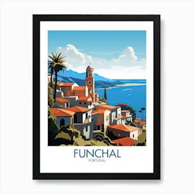 Funchal Travel Print Portugal Gift Art Print