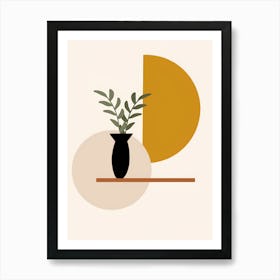 Vase With A Plant 5 Art Print