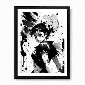 Black And White Painting 1 Art Print