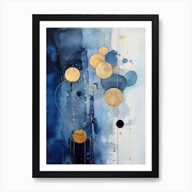 Blue And Gold 3 Art Print