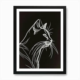 Colorpoint Shorthair Cat Minimalist Illustration 1 Art Print