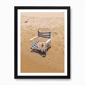 Dog at the Beach chilling Poster