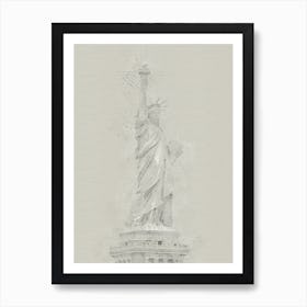 Statue Of Liberty Wood Print 1 Art Print