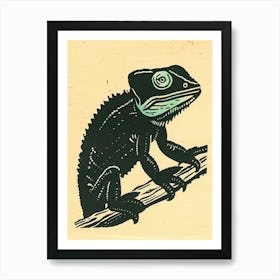 Chameleon Bold Block 3 Art Print