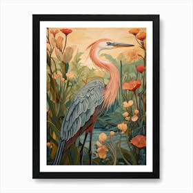 Great Blue Heron 4 Detailed Bird Painting Art Print