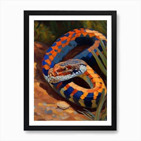 Coachwhip Snake 1 Painting Art Print
