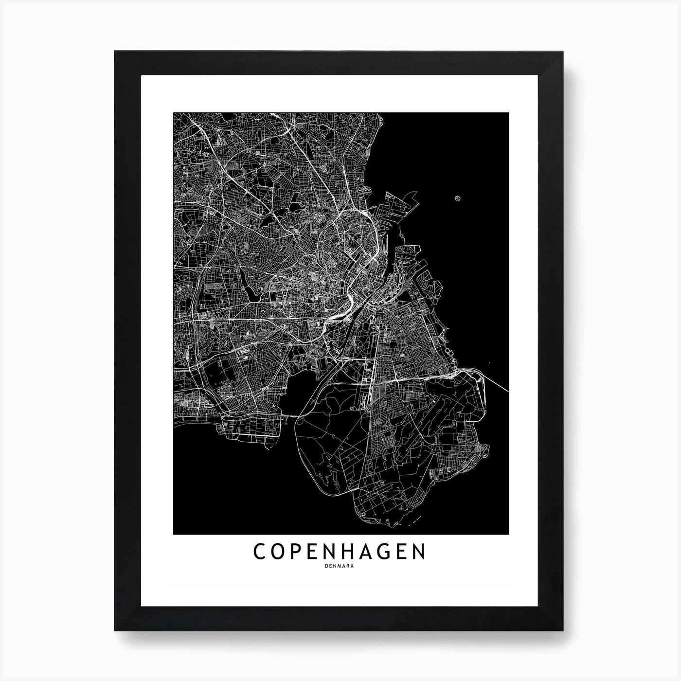 CARDIFF CITY MAP POSTER PRINT MODERN CONTEMPORARY CITIES TRAVEL IKEA FRAMES 