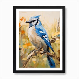 Bird Painting Blue Jay 1 Art Print