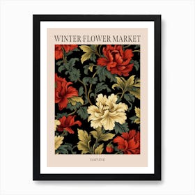 Daphne 3 Winter Flower Market Poster Art Print