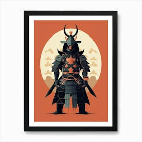 Japanese Samurai Illustration 11 Art Print