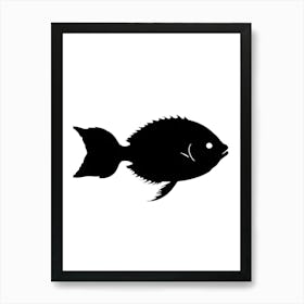 Black Fish Silhouette Art Print