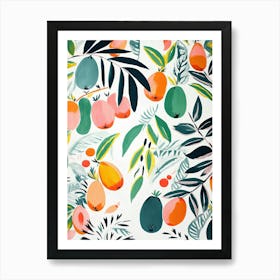 Mango Fruit Drawing 8 Art Print