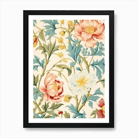 Floral Wallpaper 257 Art Print