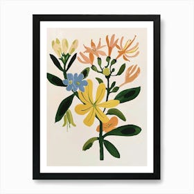 Painted Florals Honeysuckle 1 Art Print