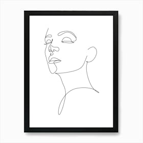 Portrait Of A Woman.Scandinavian wall art 4 Art Print