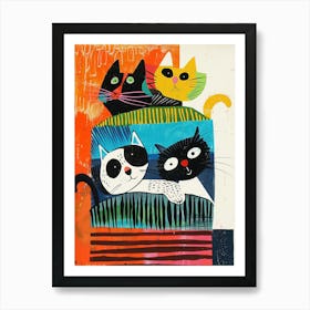 Three Cats 1 Art Print