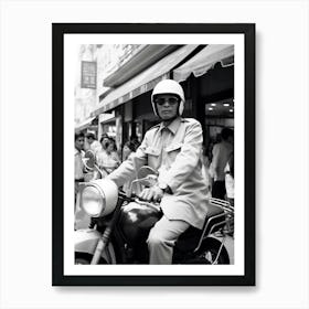 Ho Chi Minh City, Vietnam, Black And White Old Photo 3 Art Print