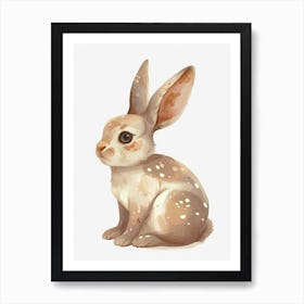 Satin Rabbit Kids Illustration 1 Art Print