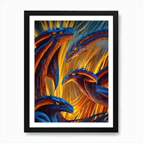 Fire Dragons 1 Art Print