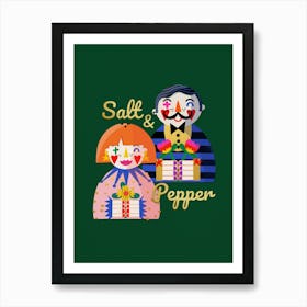 Salt And Pepper Green Art Print