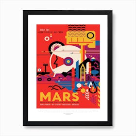 Mars Nasa Space Travel Poster Art Print