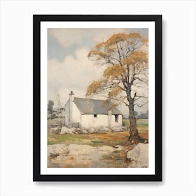 Small Cottage Countryside Farmhouse Painting 4 Art Print