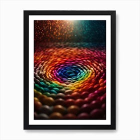 One Circle Fill With All Thousand Of Color Art Print