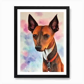 Xoloitzcuintli Watercolour Dog Art Print